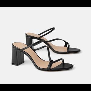 Zara asymmetrical strap sandals
